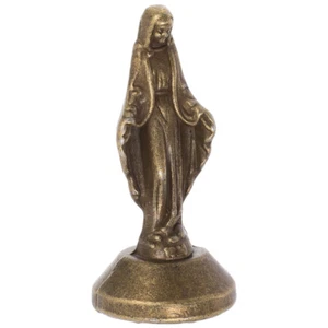 Virgin Statue Office Mother Brass Religious Decor Catholic Figurine - Picture 1 of 12