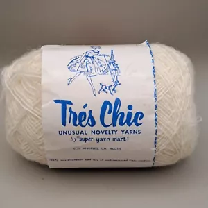 Super Yarn Mart Tres Chic Vintage Yarn Unusual Novelty Yarns Cream Very Fine - Picture 1 of 6