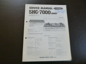 Esquema manual de servicio original Crown SHC-7000 - Imagen 1 de 1