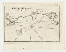 Antique Map "Carte du Mouillage de Corfou" (Corfu-Greece) Joseph Roux, 1764