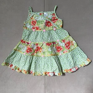 Blueberi Boulevard Dress Floral 2T Toddler Green, White & Pink Sleeveless - Picture 1 of 16