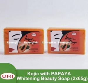 UNI Kojic con sapone di bellezza sbiancante PAPAYA (2x65g) - Foto 1 di 2