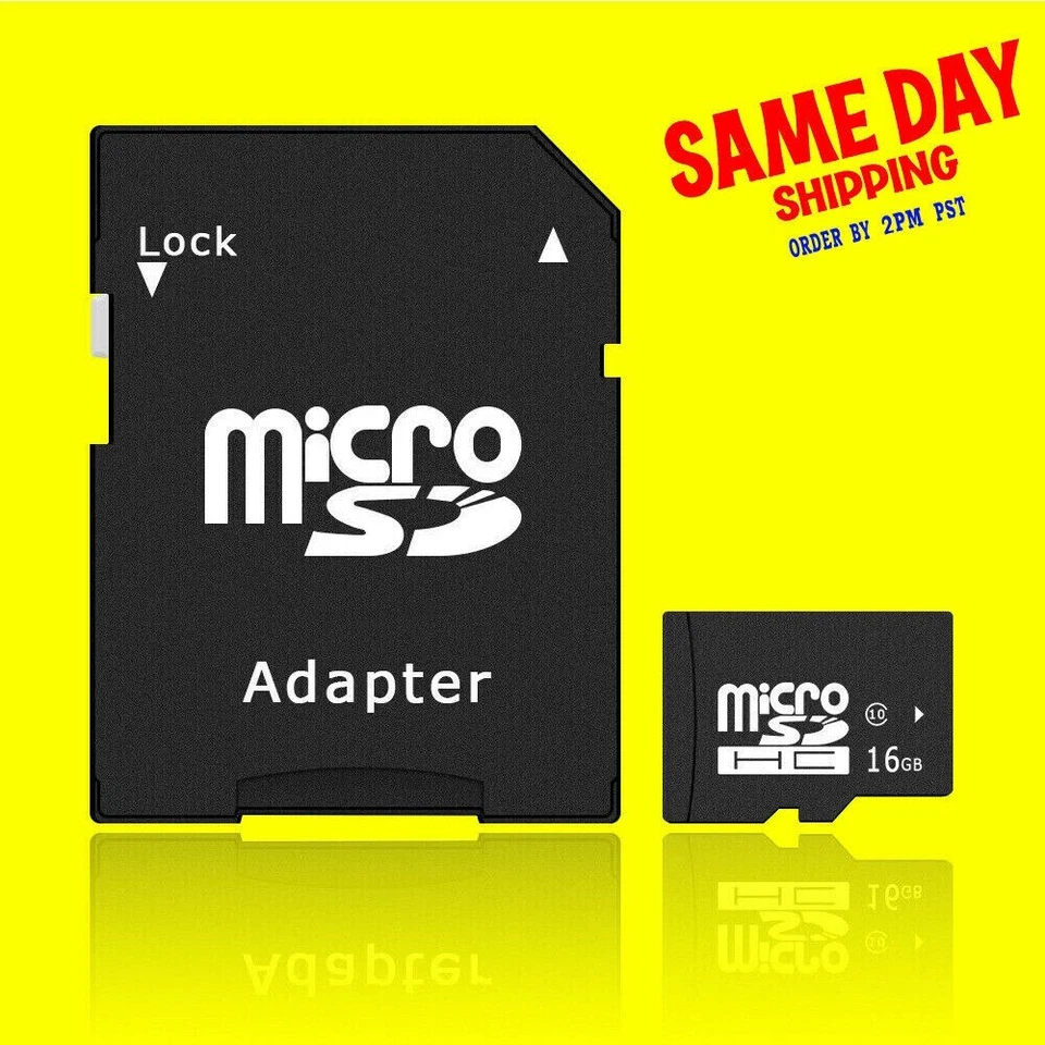 16GB Micro SD Card w/ Adapter Class 10 Memory Card TF Card for NAV GPS US Seller - Image 1 of 1