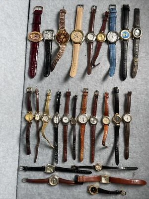 LOTE de 25 relojes para mujer/correas con forma de tamaño/solo para piezas y reparación ¡ENVÍO RÁPIDO! Foto 1 de 4