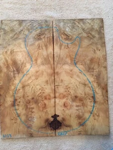 Myrtle Burl book match set luthier guitar tone wood  .26 x 17 x 19"  #6123 - Picture 1 of 7