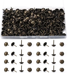 250 Pezzi Punte per Tappezzeria, Punte per Mobili Decorativi, Testa Tonda Chiodi Bronzo mm - Foto 1 di 7