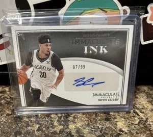 2021-22 Immaculate Collection handsigniert Seth Curry 87/99 - Bild 1 von 2