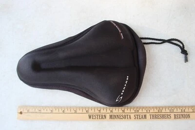Cubierta de asiento de sillín de bicicleta de gel Serfas Deep Grove Design negra usada en excelente estado Foto 1 de 4
