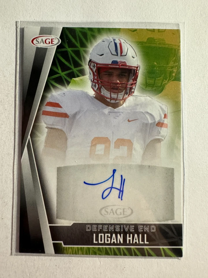 K186,831 - 2022 SAGE HIT Autographs Black #ALH Logan Hall Auto - Image 1 of 1