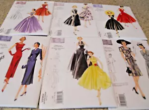 Lot 6 Vogue Sewing Patterns Vintage Retro Patterns 1940's 1950's - Picture 1 of 5