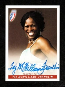 2006 WNBA Autograph TAJ MCWILLIAMS FRANKLIN Connecticut Sun HOF - Picture 1 of 2