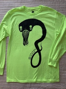 Billie Eilish Urban Outfitters Exclusive Ghoul Long Sleeve Shirt Neon Green Sz:M - Picture 1 of 8