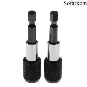 Sofarkom 1/4" 60mm Hex Shank Bit Extension Bars for Screwdriver Electric Drill - Picture 1 of 12