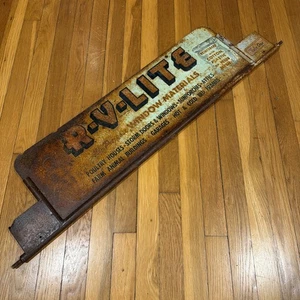 Vintage R-V-LITE Allzweck Fenster Material doppelseitiges Werbeschild - Bild 1 von 15