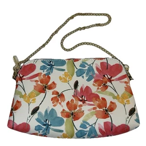 Cartera Nanette Lepore Multicolor Floral Monedero con Cadena Flores Imitación Cuero - Imagen 1 de 9