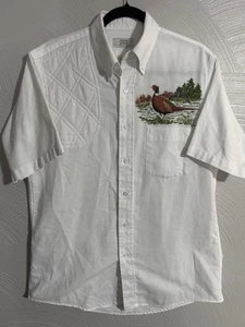 Vintage Hunting Arrow Dover Shooting Shirt Padded Shoulder - 15 1/2 - Pheasant - Picture 1 of 6