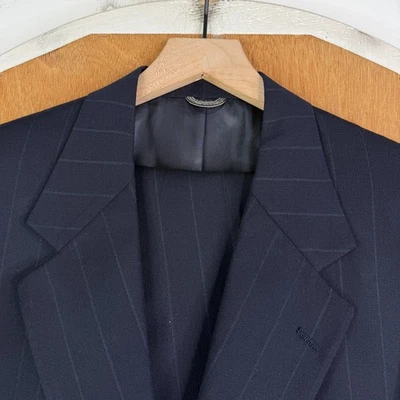 VTG Stafford Suit Mens 42R Navy Blue 2 Button 100% Wool Hartmarx Pants 38x29 - Image 1 of 4
