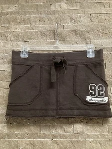 Vintage Y2K Abercrombie Girls Essential Fleece Skort Short/Skirt Size LG Brown - Picture 1 of 11
