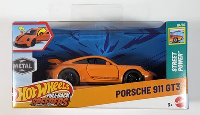Hot Wheels Pull Back Speeders Porsche 911 GT3 naranja Foto 1 de 4