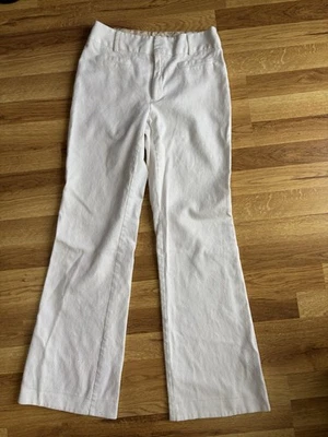 Calça feminina Nanette Lepore branca estampa Chevron tamanho 2 - Imagem 1 de 4