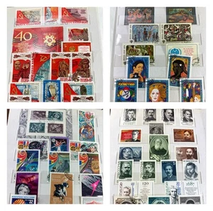 Vintage Russian Stamp Collection Book 1960s-1990s Unique Stamps Appr 250 - Picture 1 of 21