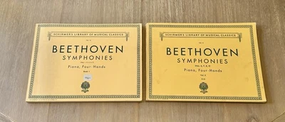 Beethoven Symphonies  1-9 for Piano 4 Hands Book I & II Schirmers Library / SC - Image 1 of 4