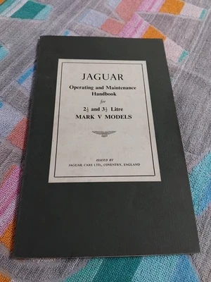 Jaguar Mark V 2 1/2 3 1/2 litros 1948-1951 manual de mantenimiento operativo MK5 MKV Foto 1 de 4