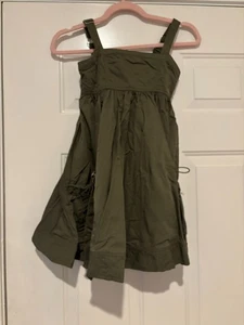 Tractr girls dress size small (6 - 7) Olive green #68 - Picture 1 of 2
