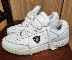 Vintage Oakland Raiders Team NFL Reebok Athletic Shoes Men Size 12 - Picture 1 of 10