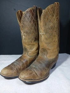 Botas vaqueras de cuero marrón tostado Twisted X para hombre #MWT 0012 talla 10,5 D T1  - Imagen 1 de 16