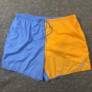Vintage 80’s/90’s Retro orange blau sportlich gefütterte Shorts Herren Größe Large - Bild 1 von 11