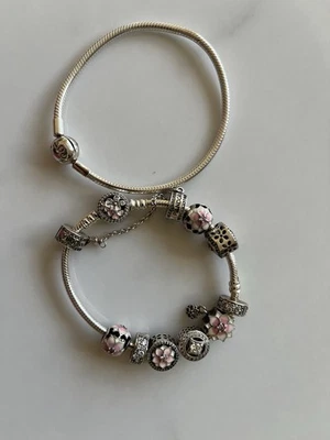 Pandora 925 пробы браслет и подвески комплект - Изображение 1 из 3