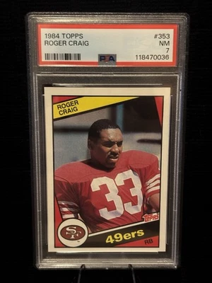 1984 Topps Roger Craig #353 Rookie RC PSA 7 NM * New Slab * 49ers * FHOF - Image 1 of 2