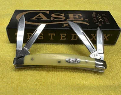 CASE XX  Small Congress 81098 Yellow Synthethic 4 Blades Authorized Dealer New - Image 1 of 4