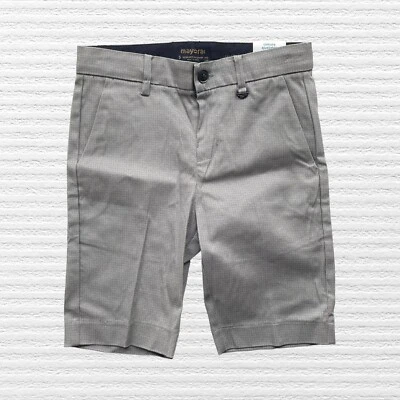 New Mayoral Boys Tailored Dress Shorts Gray Black Microprint Size 5 (110cm) - Image 1 of 4