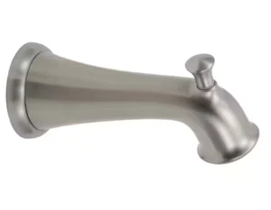 7-5/8 in. Long Non-Metallic Pull-Up Diverter Tub Spout in Stainless - Picture 1 of 4