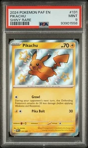2024 Pokemon PAF EN-PALDEAN FATES SHINY RARE #131 Pikachu PSA 9 - Bild 1 von 3