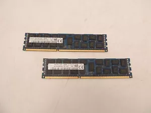 Lot of 2 Matched SK Hynix 16GB PC3L-12800R Server RAM HMT42GR7BFR4A-PB Pair - Picture 1 of 3