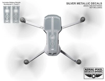 DJI Mavic Air 2 Racing Stripes With Battery Decals Number #1-3 Sticker Skin - Image 1 of 4