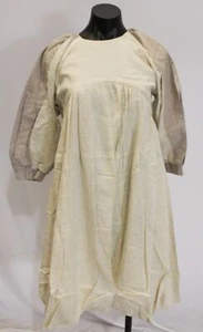 One Child Girl's 3/4 Sleeve Back Zip Marled Linen Dress BL1 Beige Size 16 NWT - Picture 1 of 4