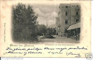 cr 038- 1898 Abbazia Opatija (Croazia) Hotel Quarnero Viaggiata Formato Piccolo - Imagen 1 de 1