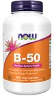 B-50 Now Foods 250 Caps B-Complex Nervous System Energy 09/2024EXP