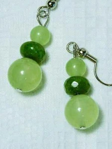 CYNTHIA LYNN "SIMPLY PERIDOT" TWO-TONE GREEN AUGUST BIRTHSTONE PERIDOT EARRINGS - Picture 1 of 1