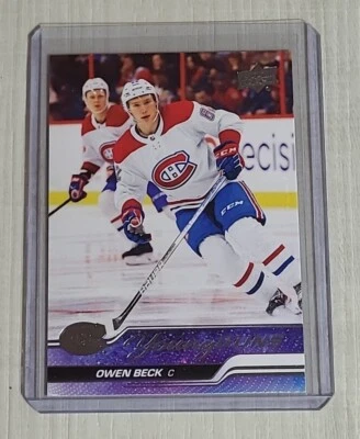23/24 UD SERIES 1 OWEN BECK YOUNG GUNS RC SP ROOKIE #214 - Image 1 of 2