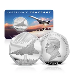 Moneda de plata conmemorativa del 20 aniversario del Concorde brillante sin circular 2023 - Imagen 1 de 6