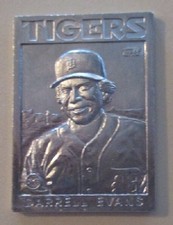 DARRELL EVANS Detroit TIGERS 1986 TOPPS Gallery Champion ALUMINUM Mini CARD