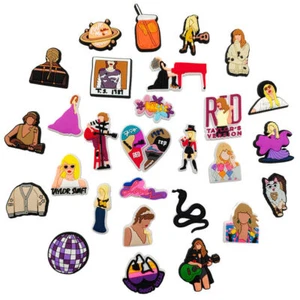 29x Schuhstecker/Shoe Charms für Clogs/Crocs Schuhpins Schuh Pin Rosa 1989 Retro - Bild 1 von 7