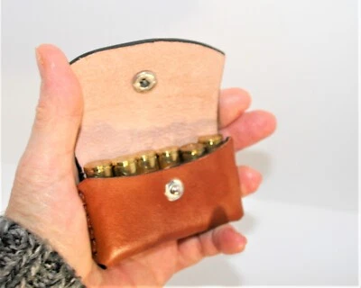 45 LC Ammo 6 rounds holder Bond Arms, leather, pocket carry wallet - Image 1 of 4