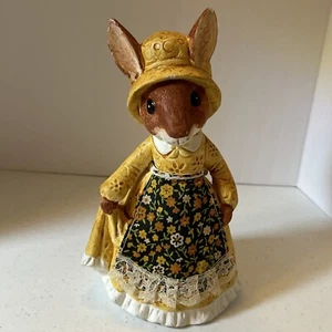 Country Bunny Coin Bank Farmhouse Rabbit Change Holder Vintage Collectible - Picture 1 of 12