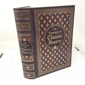 A Treasury of Classic Poetry Leather Dickinson Frost Keats Poe Shakespeare B&N - Picture 1 of 17